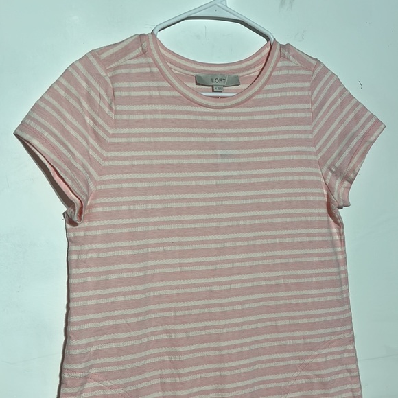 NEW LOFT Sweatshirt Pocket Tee Angel Pink Dress Size XS - Picture 3 of 9